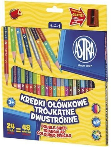 Astra Kredki ołówkowe dwustronne trójkątne 24 = 48 kolorów