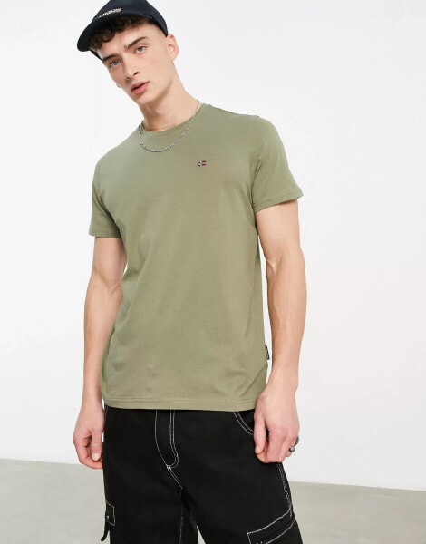 Napairji Salis small logo t-shirt in khaki