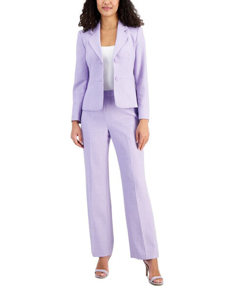 Women's Notch-Collar Pantsuit, Regular and Petite Sizes