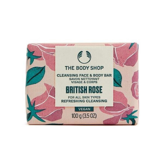 Solid soap for face and body British Rose (Cleansing Face & Body Bar) 100 g