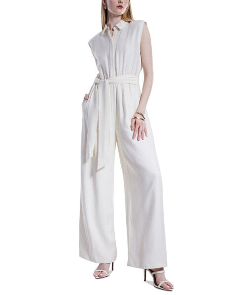 Women's Wide-Leg Sleeveless Jumpsuit