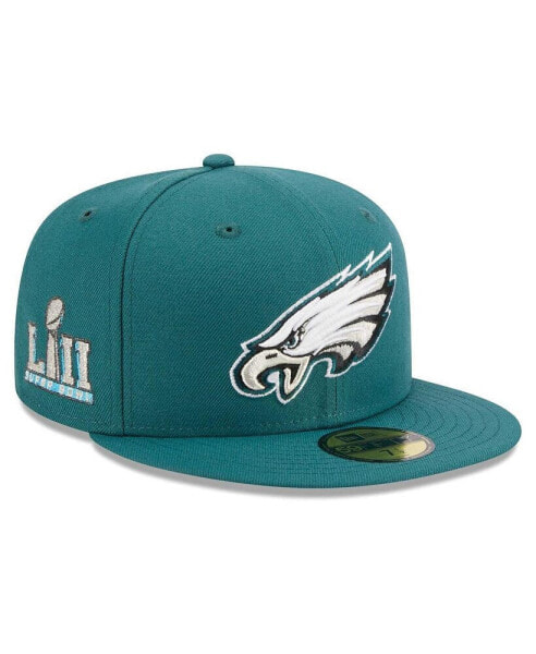 Men's Midnight Green Philadelphia Eagles Main Patch 59FIFTY Fitted Hat