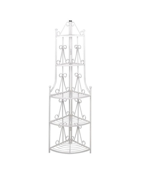 Corner Plant Rack White 14.2"x23.6"