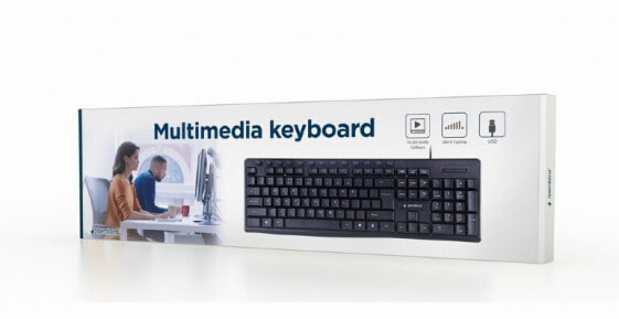 Gembird KB-UM-107-DE - Full-size (100%) - USB - QWERTZ - Black