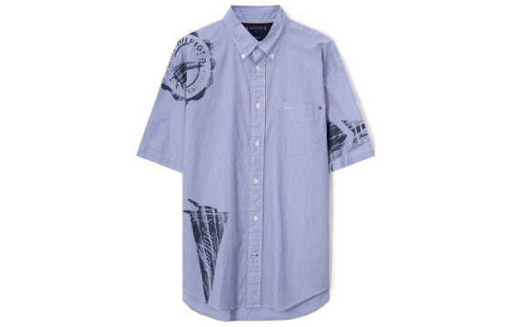 Рубашка Tommy Hilfiger SS23 с полосками для мужчин
