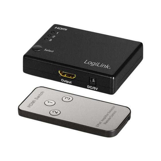 LogiLink HD0042 - HDMI - ABS - Black - 60 Hz - 1080p - 36 bit