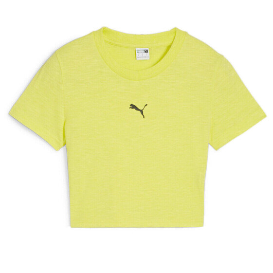 Puma Dare To Baby Logo Crew Neck Short Sleeve T-Shirt Womens Green Casual Tops 6