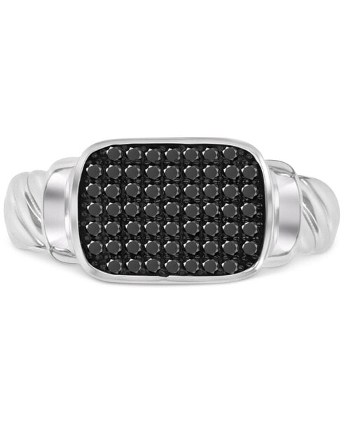Black Spinel Pavé Cluster Statement Ring (3/8 ct. t.w.) in Sterling Silver