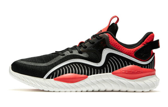 Обувь спортивная Xtep 981119520710 Текстильная черно-красная Технология "Теплый ветер"