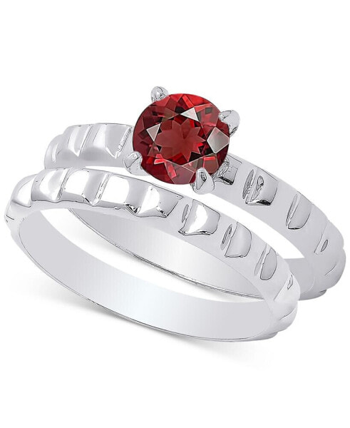 Garnet Bridal Set (1 ct. t.w.) in Sterling Silver (Also in Amethyst)