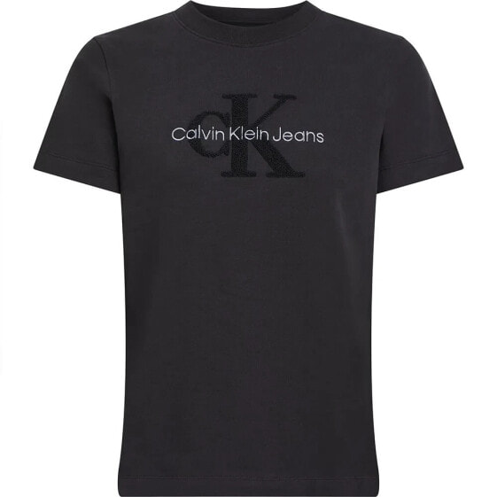 CALVIN KLEIN JEANS Chenille Monologo Regular short sleeve T-shirt