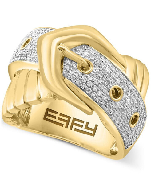 EFFY® Diamond Belt Buckle Statement Ring (1/2 ct. t.w.) in 14k Gold