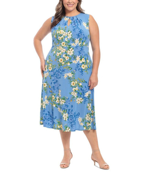 Plus Size Floral-Print Jersey Dress