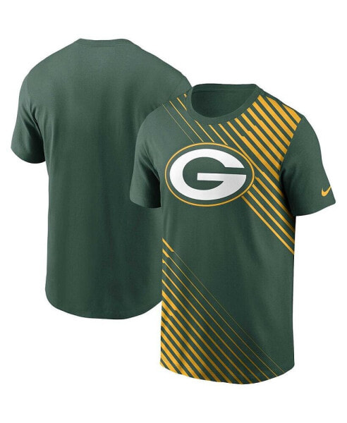 Men's Green Green Bay Packers Yard Line Fashion Asbury T-shirt