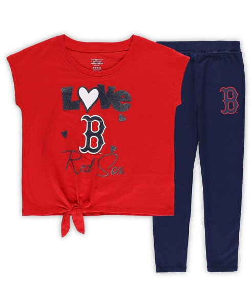 Спортивный костюм OuterStuff Boston Red Sox Forever Love в темно-синем цвете для девочек