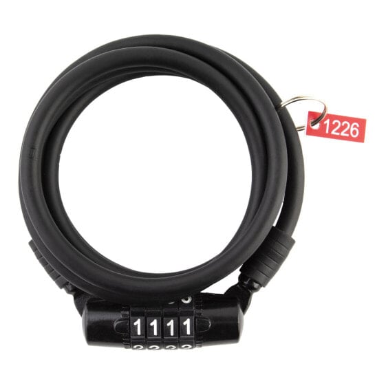 Sunlite Lock Bike Leash Cable Combo 4Mx3.6F M-Bk