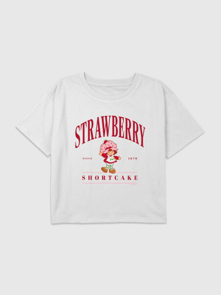 Kids Strawberry Shortcake Graphic Boxy Crop Tee