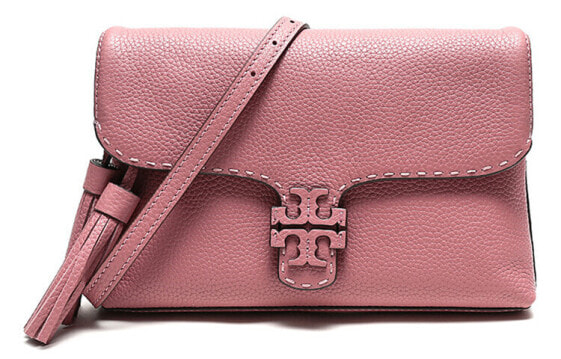 TORY BURCH 汤丽柏琦 Mcgraw 系列皮革单肩斜挎包 女款 粉色 / Сумка TORY BURCH Mcgraw 53163-651