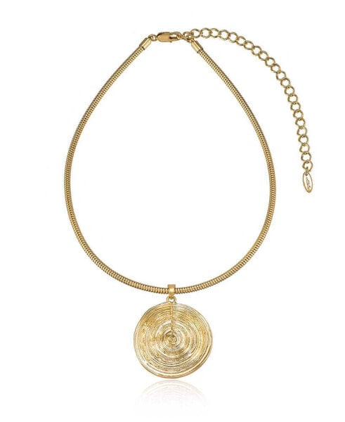 Подвеска Ettika Swirl Pendant 18K Gold-Plated