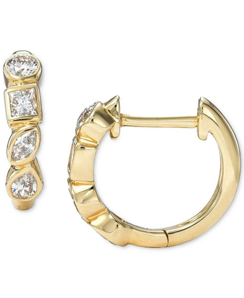 Серьги Zoe Lev Diamond Multi-Cut Hoop