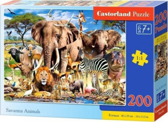 Пазл развивающий Castorland Savanna Animals 200 элементов