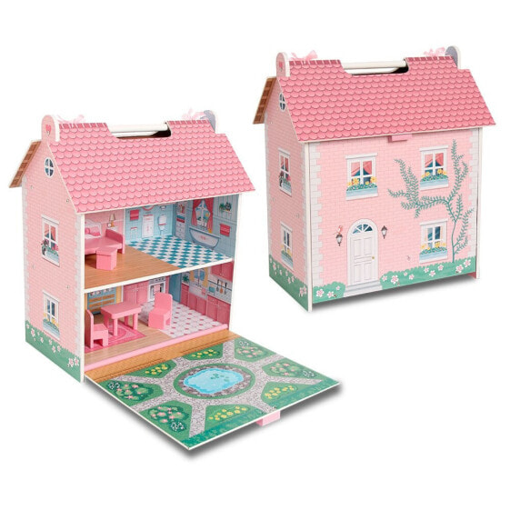 DEQUBE Portable Pocket Doll Wooden House