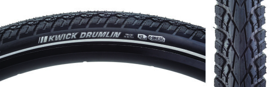 Kenda Kwick Drumlin Tire - 700 x 38, Clincher, Wire, Black/Reflective, 60tpi