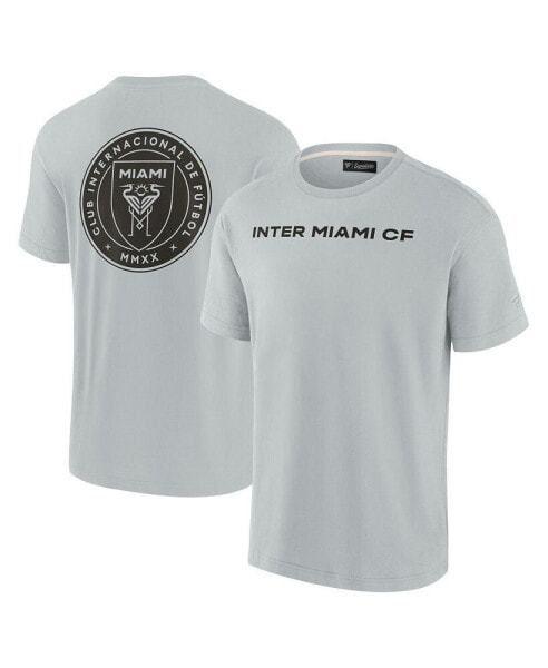 Men's Gray Inter Miami CF Oversized Logo T-shirt