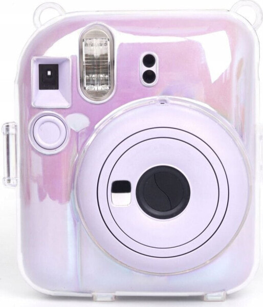 Pokrowiec LoveInstant Futerał Etui Pokrowiec Case do FujiFilm INSTAX Mini 12 + Kieszeń na Zdjęcia / Przezroczysty - Mieniący