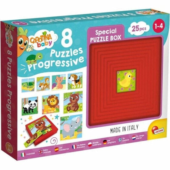 Пазл развивающий Lisciani Giochi Carotina Baby 8 Puzzles Progressive