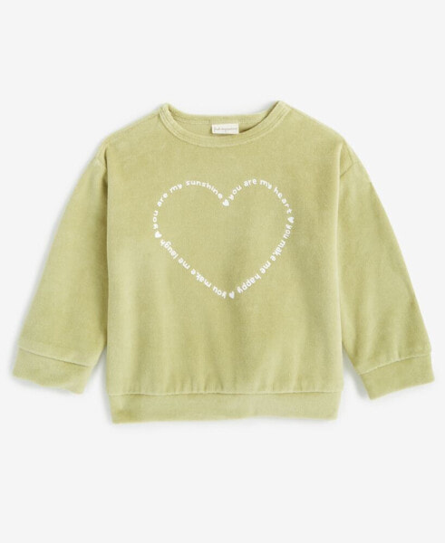 Baby Girls Velour Sunshine Heart Top, Created for Macy's