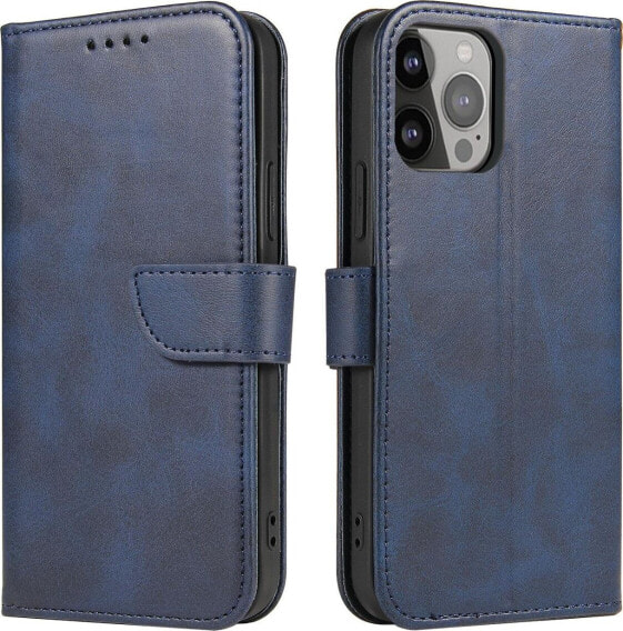 Hurtel Magnet Case elegancki futerał etui pokrowiec z klapką i funkcją podstawki Xiaomi Redmi K40 Pro+ / K40 Pro / K40 / Poco F3 / Mi 11i niebieski