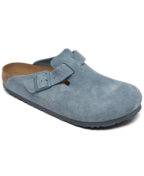 Men's Boston Soft Footbed Suede Leather Clogs from Finish Line