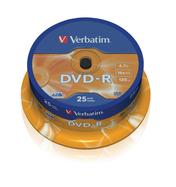 Verbatim DVD-R 4.7 GB 120 mm Spindle 25 шт.