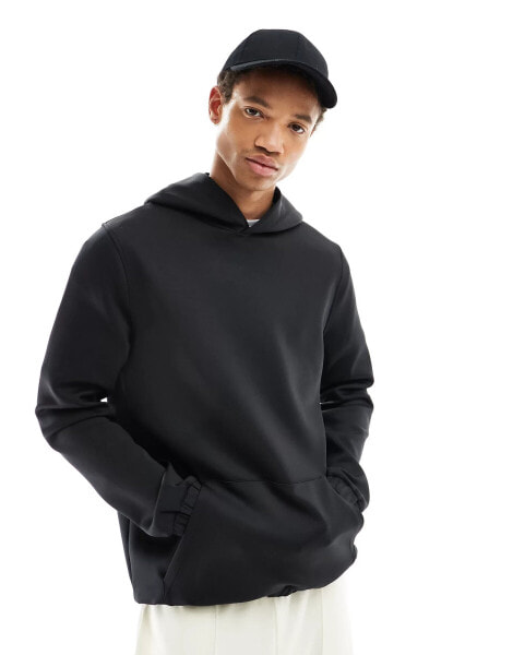 ASOS DESIGN scuba hoodie in black