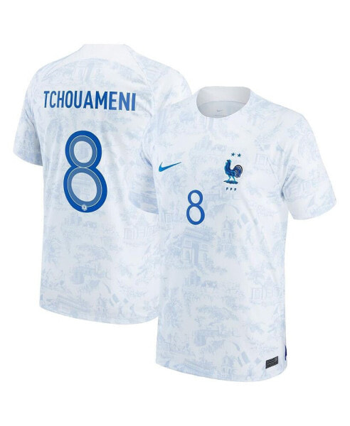 Men's Aurelien Tchouameni White France National Team 2022/23 Replica Away Jersey