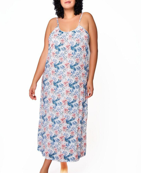 Пижама iCollection Danielle Plus Size Ultra Soft Floral Lounge