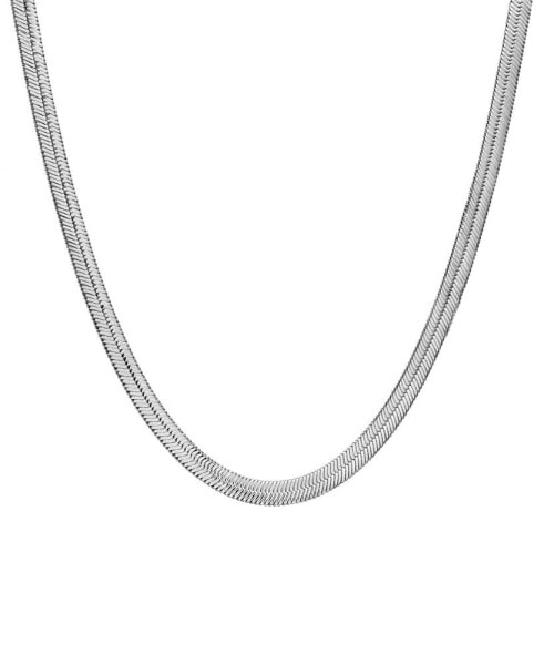 Men's Wide Herringbone 20" Chain Necklace in Stainless Steel