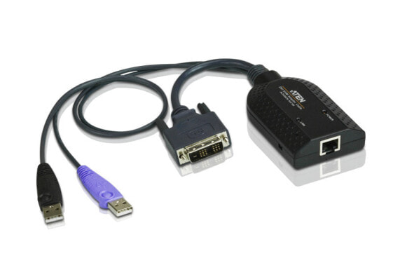 Разъем и переходник Aten KA7166-AX - USB - DVI-D - черный - пластик - 136 г - 5.6 см