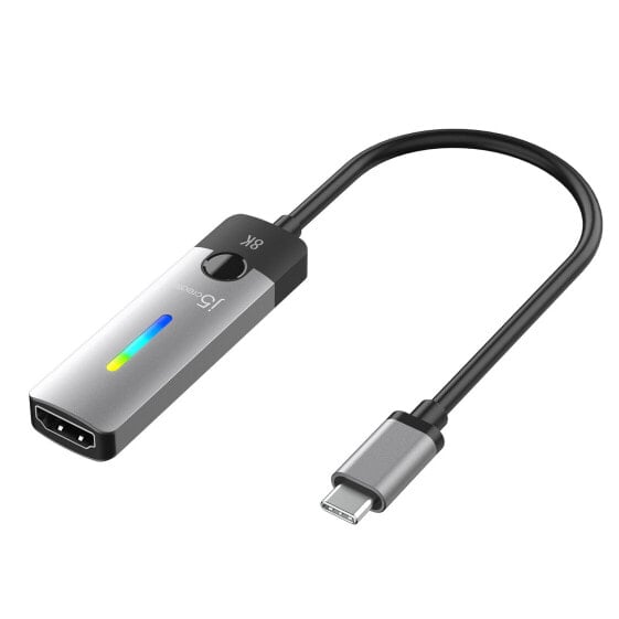 j5create JCA157-N USB-C® to HDMI™ 2.1 8K Adapter - 10 m - USB Type-C - HDMI - Male - Female - Straight