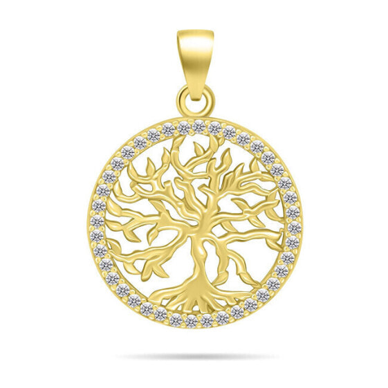 Timeless gold-plated pendant Tree of Life with zircons PT133Y