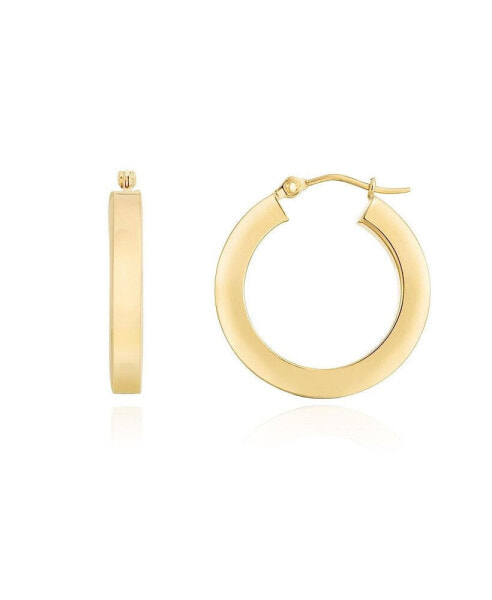 Large Square Tube Hoop Earrings