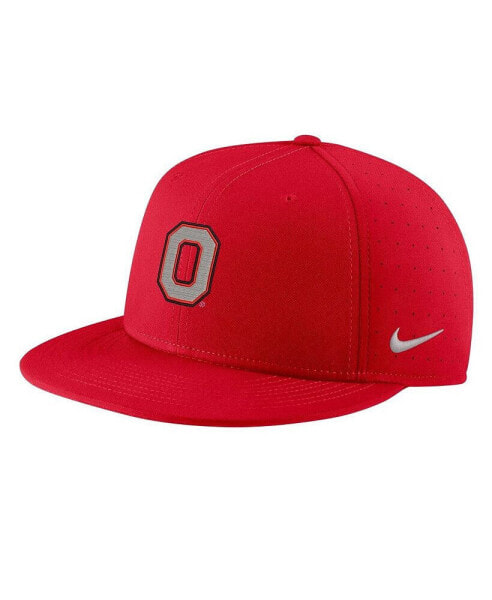 Men's Scarlet Ohio State Buckeyes Aero True Baseball Performance Fitted Hat