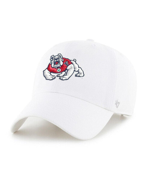 Men's White Fresno State Bulldogs Clean Up Adjustable Hat