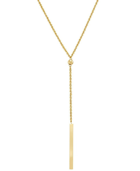 Macy's rope Bar Lariat Necklace in 14k Gold