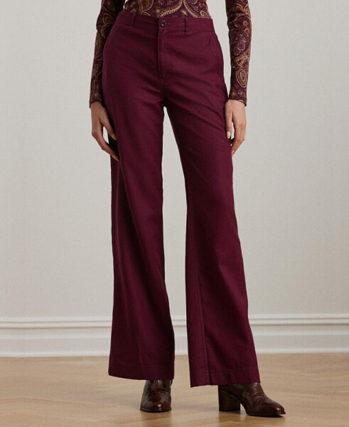 Women's Canvas Wide-Leg Pants