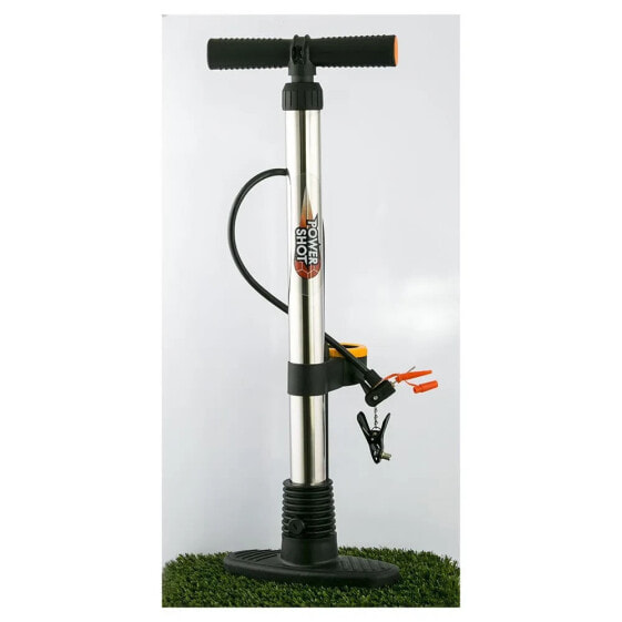 POWERSHOT Steel Barrel Track Pump With Gauge