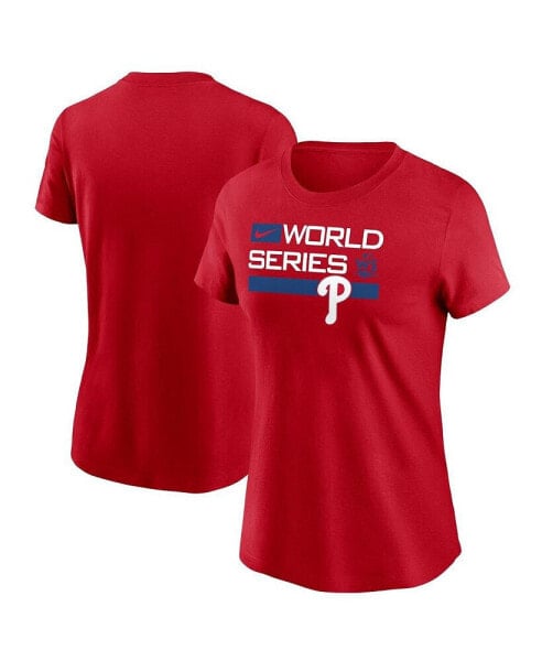 Women's Red Philadelphia Phillies 2022 World Series Authentic Collection Dugout T-shirt