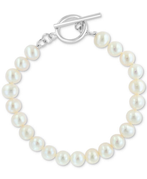 EFFY® Freshwater Pearl (7-7-1/2mm) Toggle Bracelet in Sterling Silver