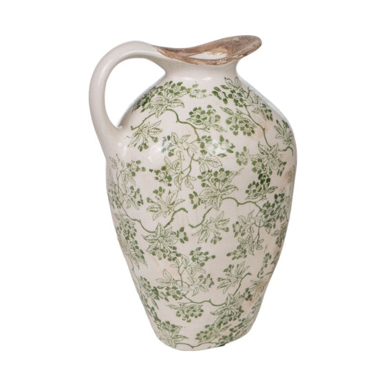 Vase Romimex Green Beige Porcelain 27 x 16 x 15 cm With handle